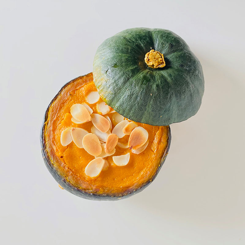 丸ごと南瓜のveganプディング