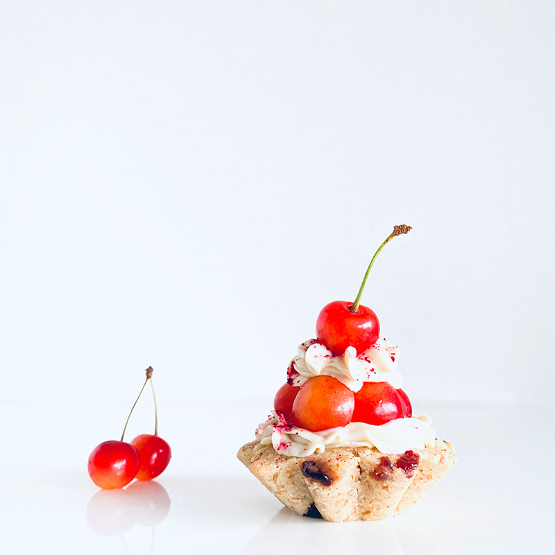 Gluten free♡ veganクランベリータルトwithさくらんぼ