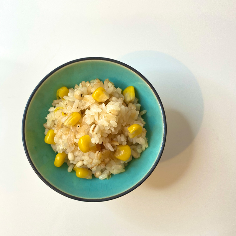 鳩麦と玉蜀黍の美肌ご飯