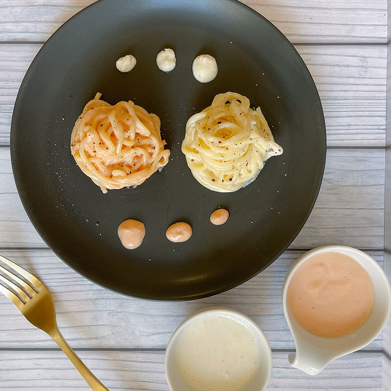 2種類のチーズソースパスタ