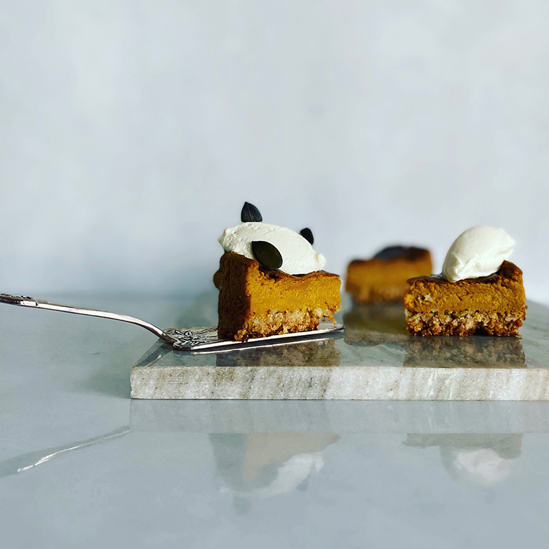 南瓜のバスク風veganチーズケーキ