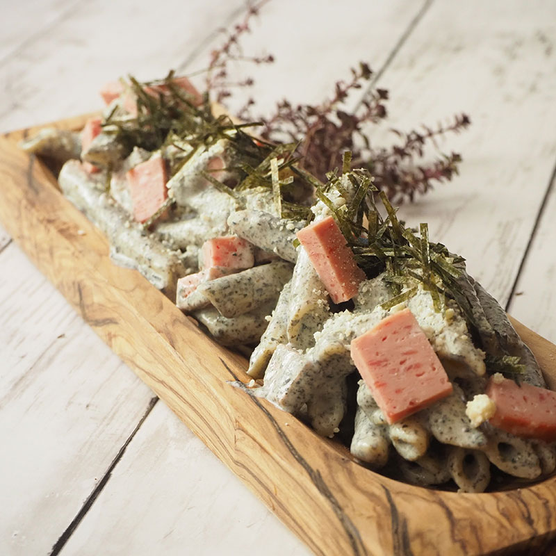 海苔のチーズペンネ