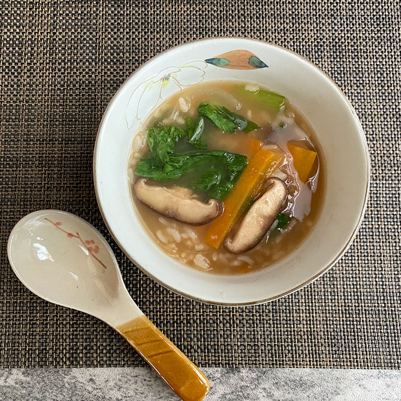 ベジブロスの雑炊